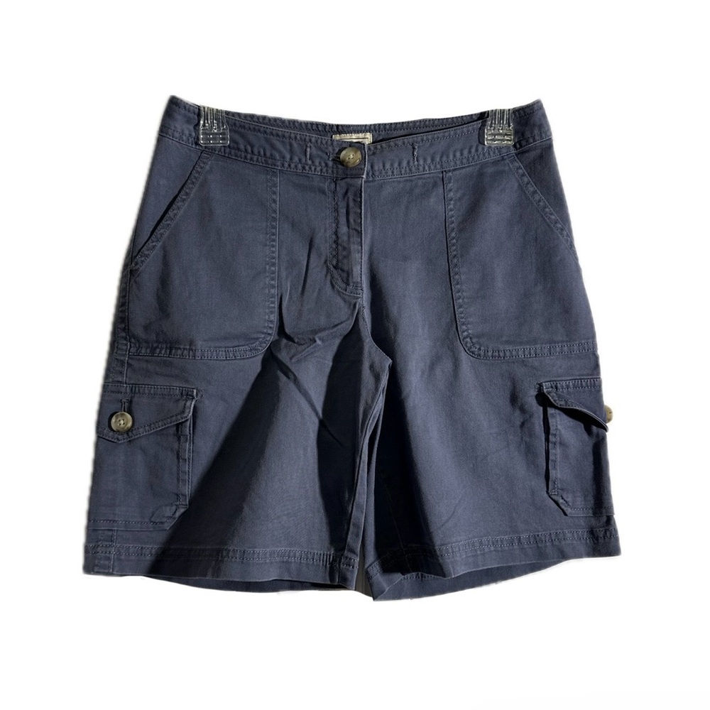 Vintage L.L.Bean Blue Cargo Shorts, High Rise, Size 4